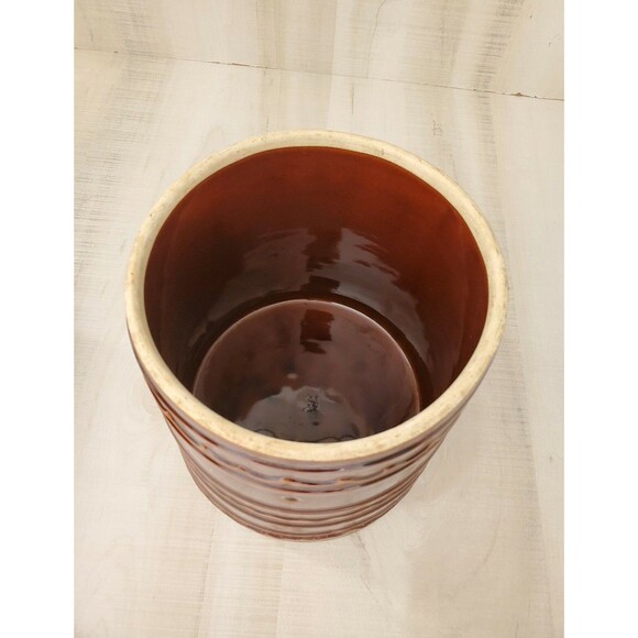Marcrest Daisy Dot Stoneware COOKIE JAR Colorado Utensil jar Brown 8" No lid - Picture 7 of 7